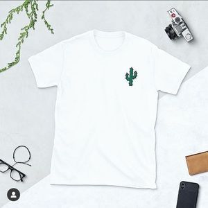 Short-sleeve Embroidered Cactus T-Shirt